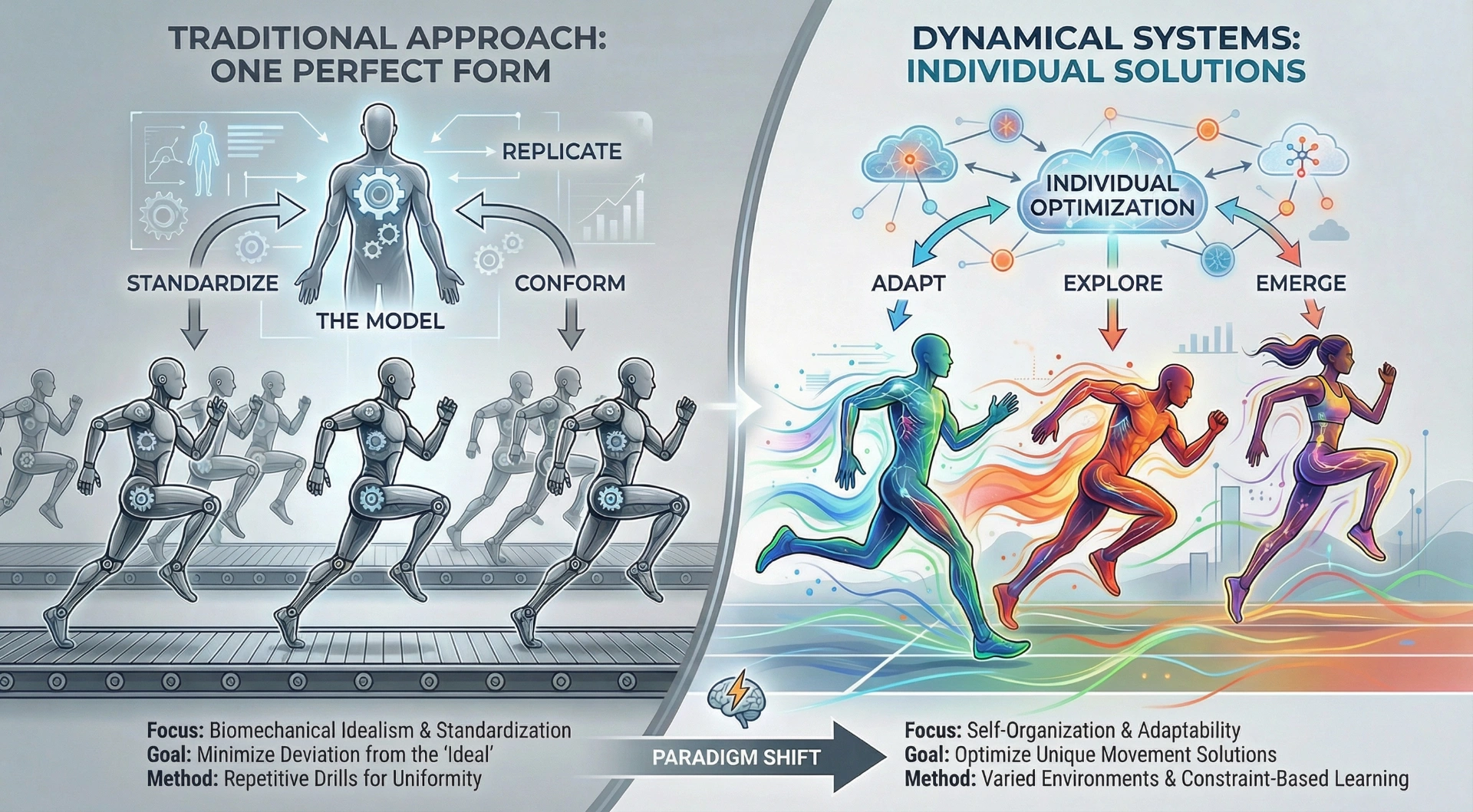 The paradigm shift from traditional one-perfect-form coaching to individualized dynamical systems approach